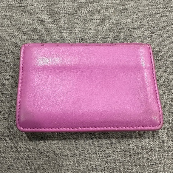 Bottega Veneta Intrecciato Weave Leather Wallet Purple - Picture 3 of 16